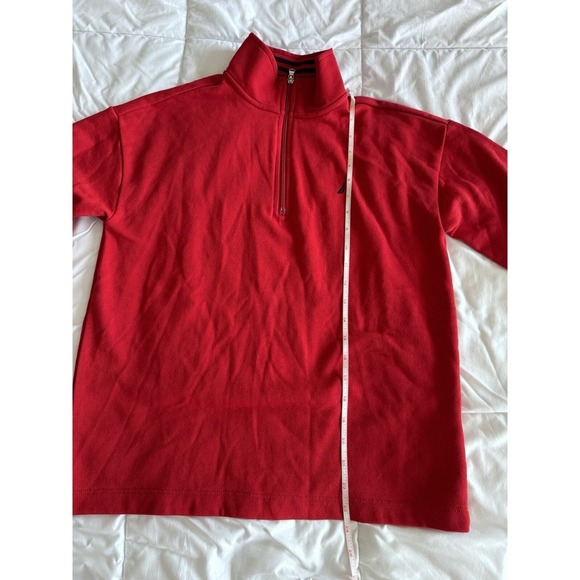Nautica Women's Quarter 1/4 Zip pullover Size Small Color: Red,Navy NWOT - Picture 9 of 13